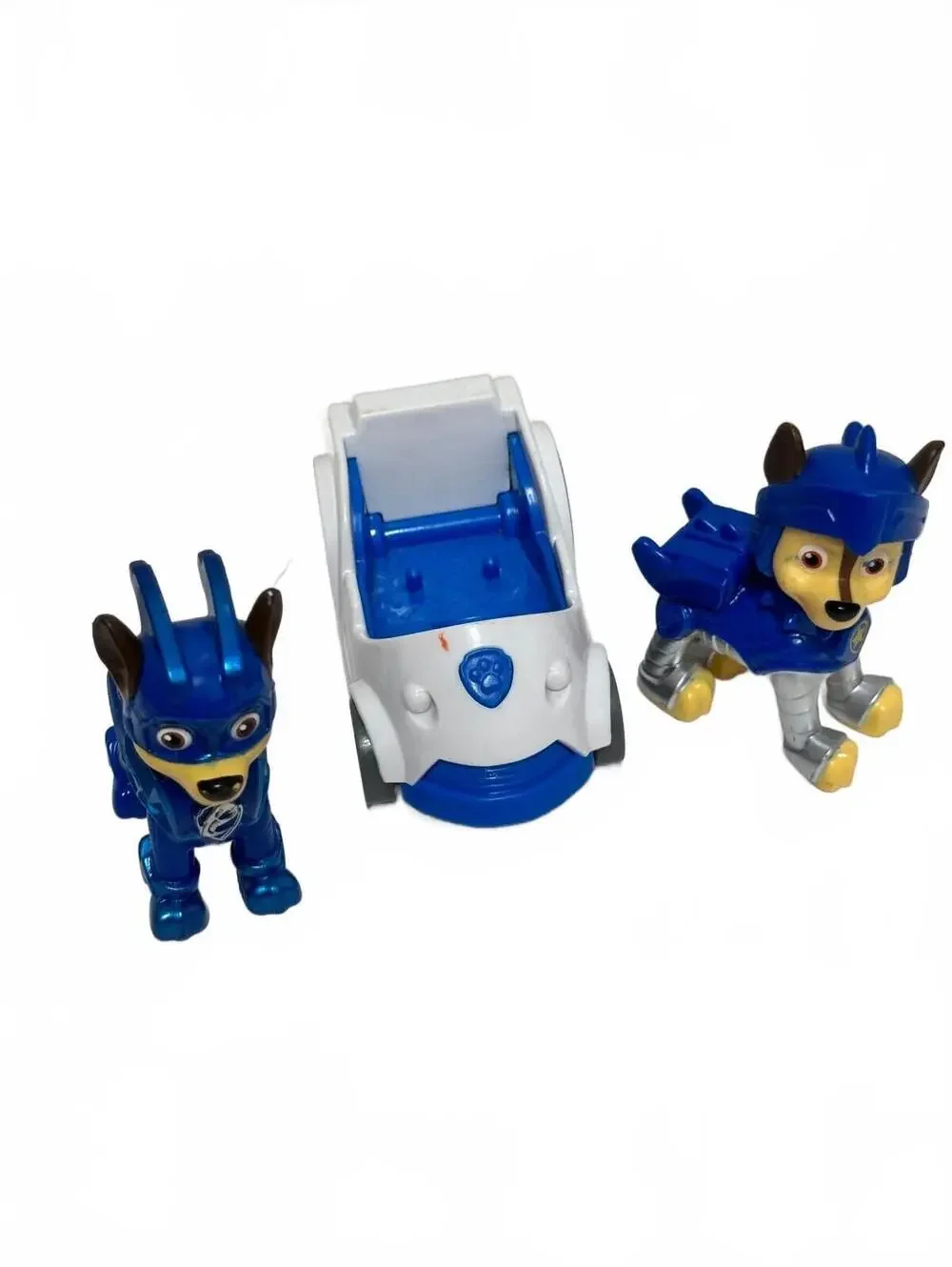 Paw Patrol Chase Toy Lot - Mighty Pups Vehicle Set & Rescue Knights Figure